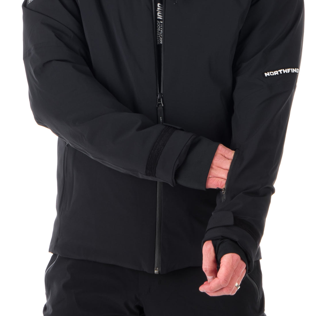 BU-5042SNW men's ski technical athletic fit stretch jacket fully featured with PrimaLoft SEBASTIAN 