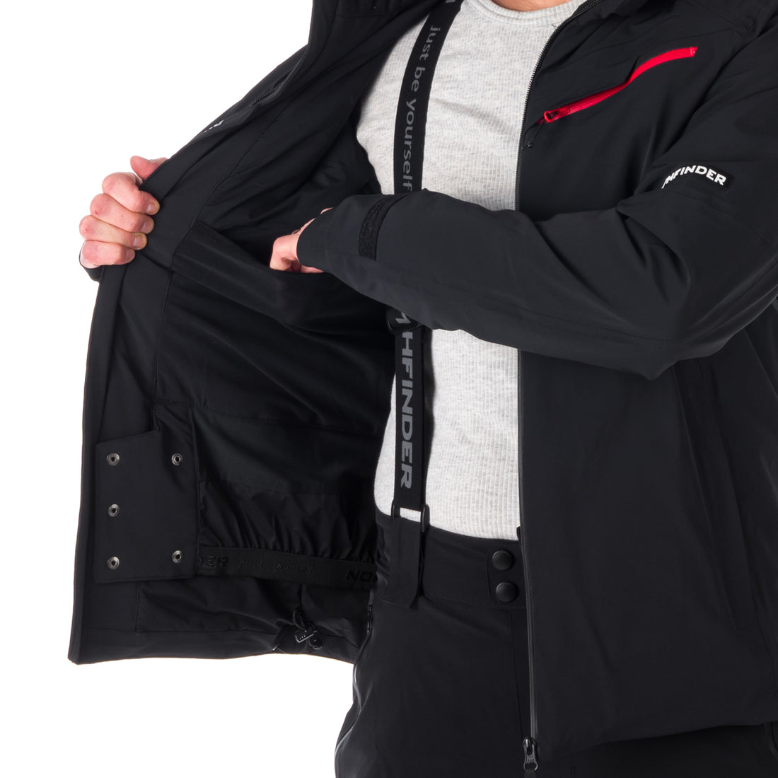 BU-5042SNW men's ski technical athletic fit stretch jacket fully featured with PrimaLoft SEBASTIAN 