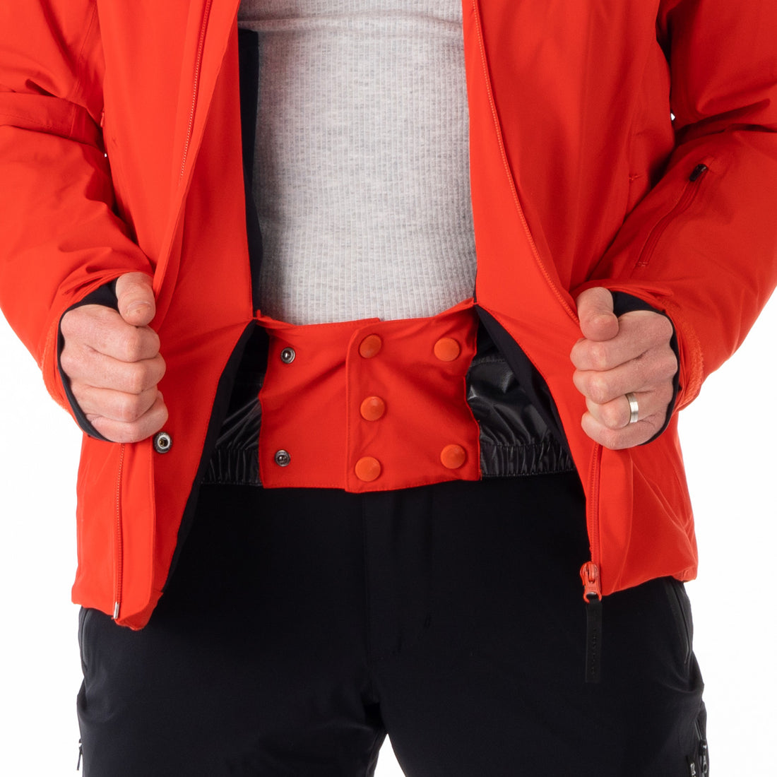 BU-5042SNW men's ski technical athletic fit stretch jacket fully featured with PrimaLoft SEBASTIAN 