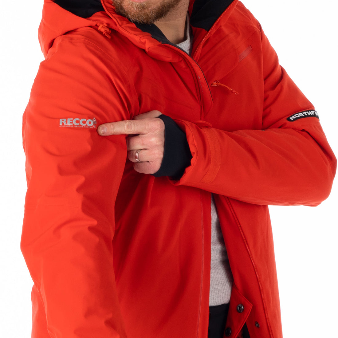 BU-5042SNW men's ski technical athletic fit stretch jacket fully featured with PrimaLoft SEBASTIAN 