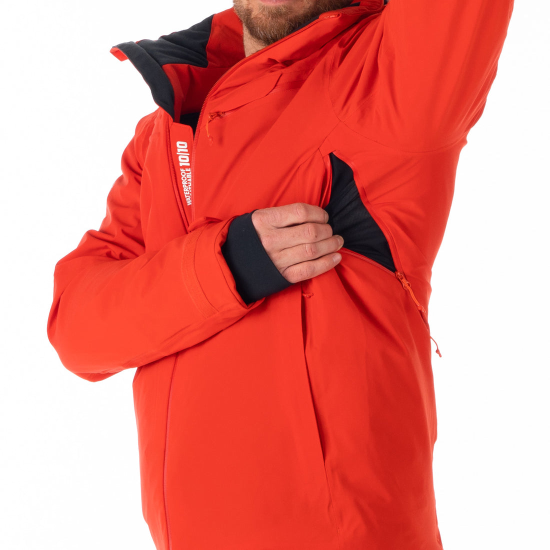 BU-5042SNW men's ski technical athletic fit stretch jacket fully featured with PrimaLoft SEBASTIAN 
