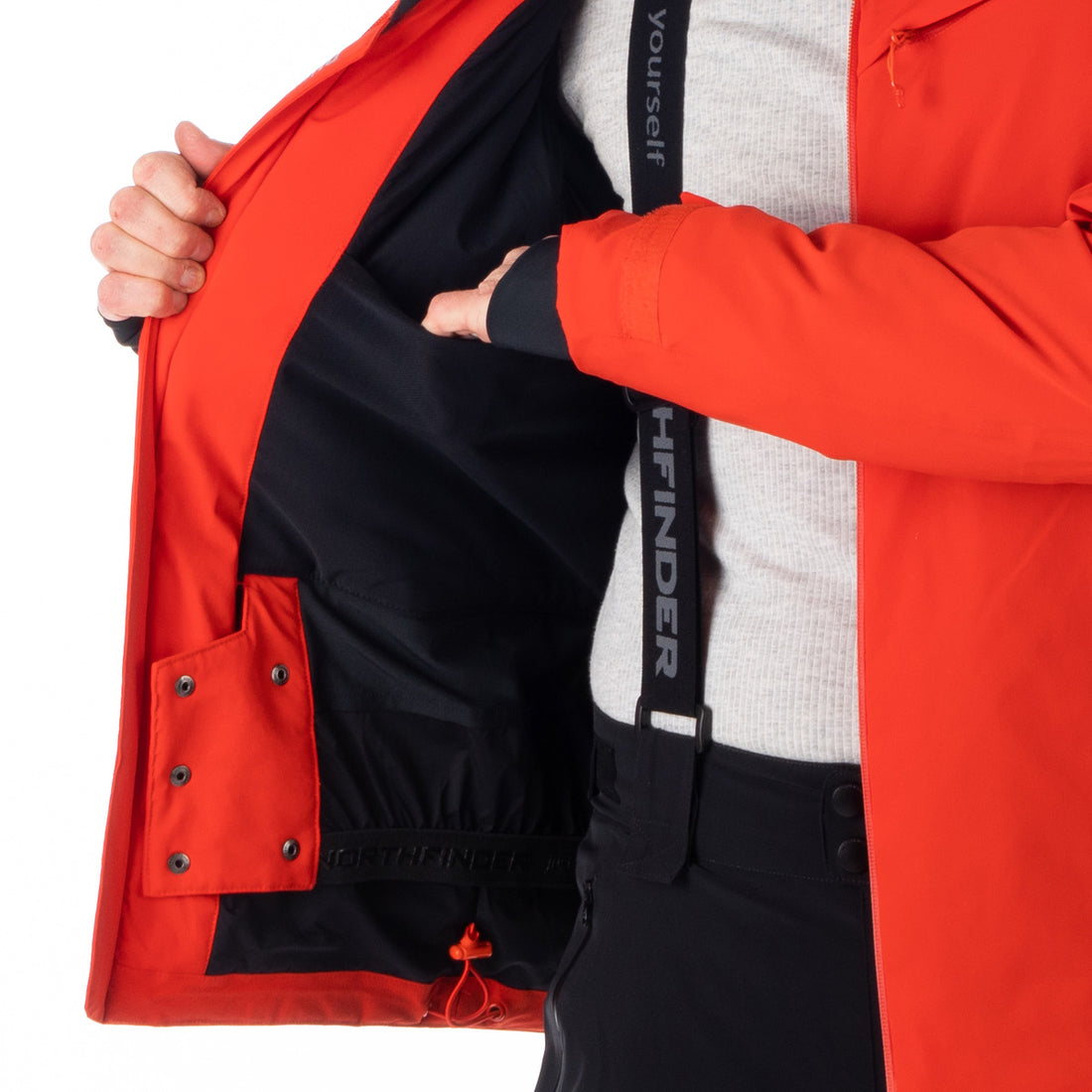 BU-5042SNW men's ski technical athletic fit stretch jacket fully featured with PrimaLoft SEBASTIAN 