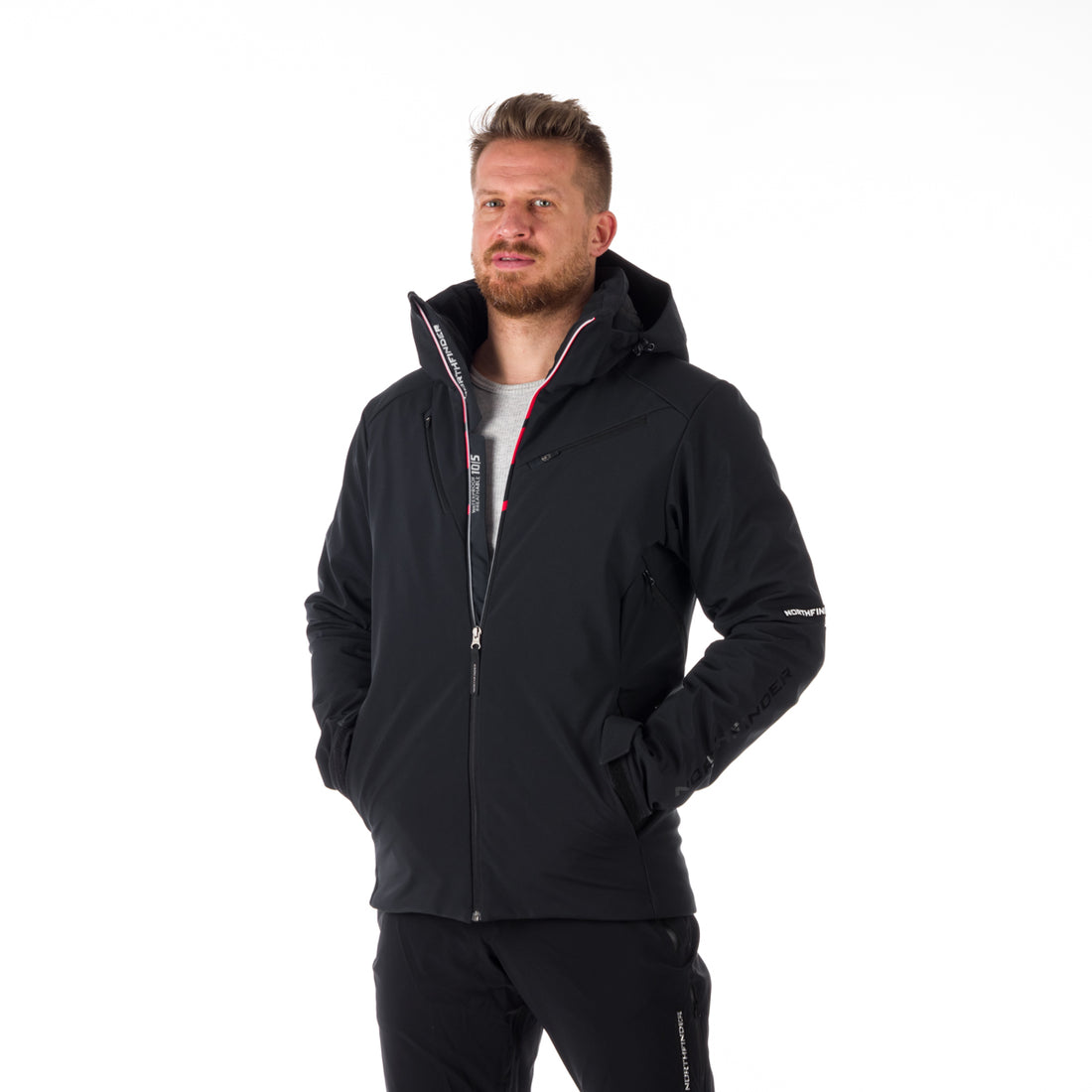 BU-5043SNW men's ski softshell insulated jacket 3L BRIXTON