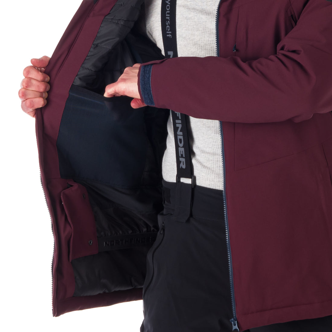 BU-5047SNW men's ski insulated comfort jacket prolonged fit BODIE