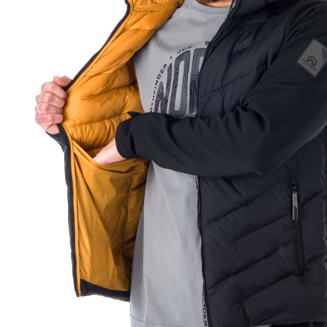 BU-5055SP men's insulated jacket combination with softshell KAYSEN