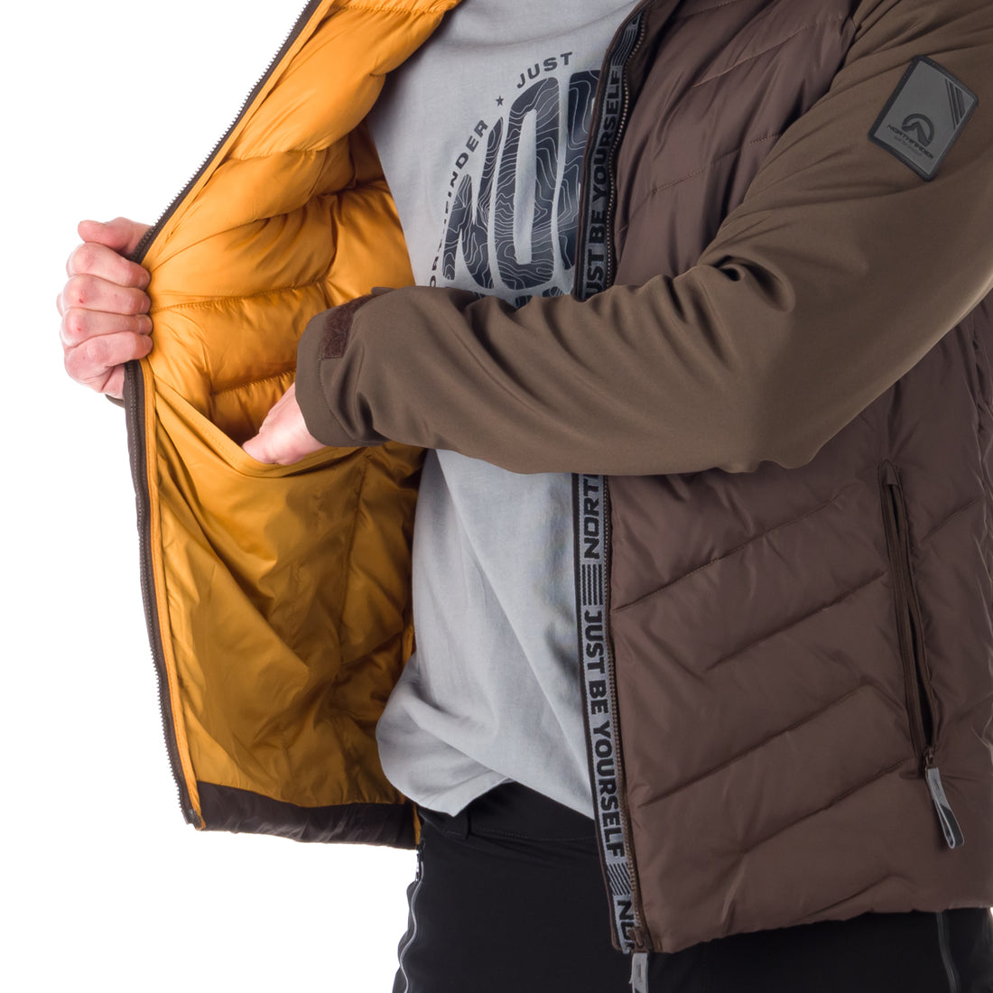 BU-5055SP men's insulated jacket combination with softshell KAYSEN