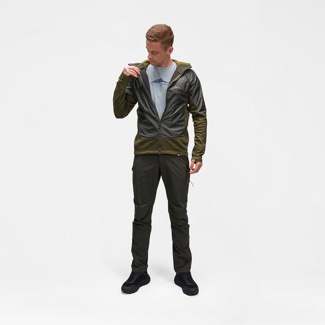 BU-5125OR Men's hybrid jacket with active insulation CERVINO