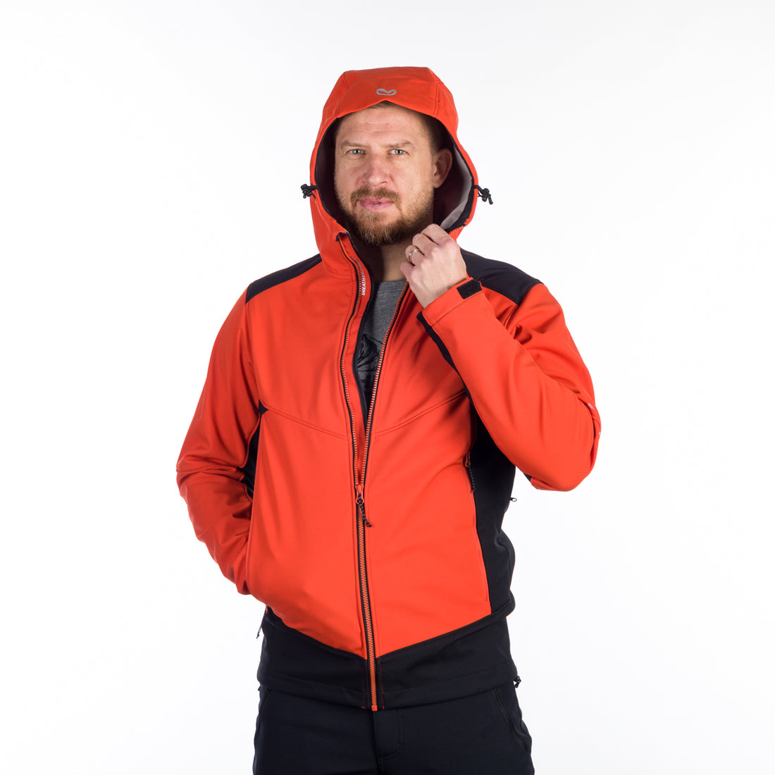 BU-5130OR men's outdoor hoody softshell jacket protect face 3L MORRIS