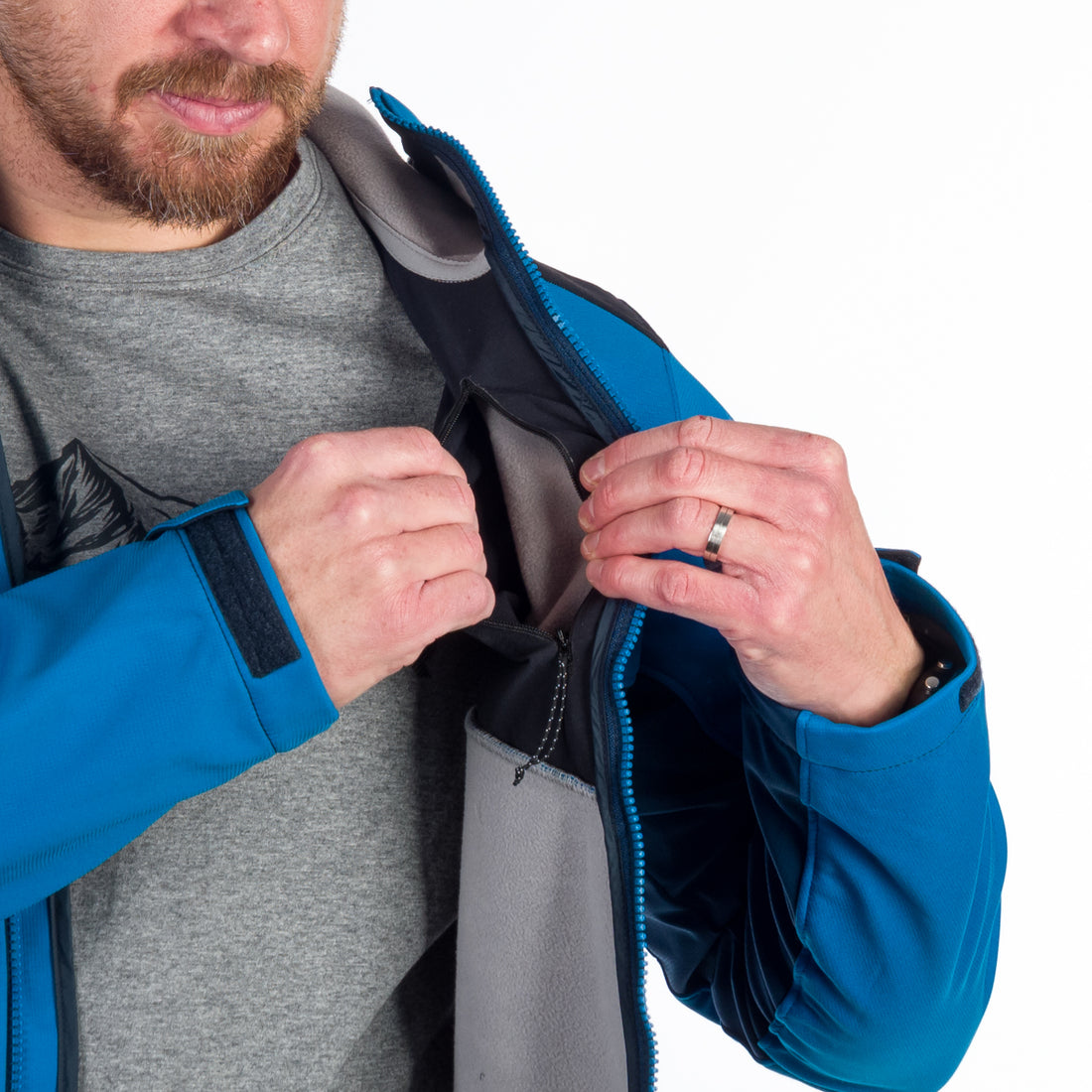 BU-5130OR men's outdoor hoody softshell jacket protect face 3L MORRIS