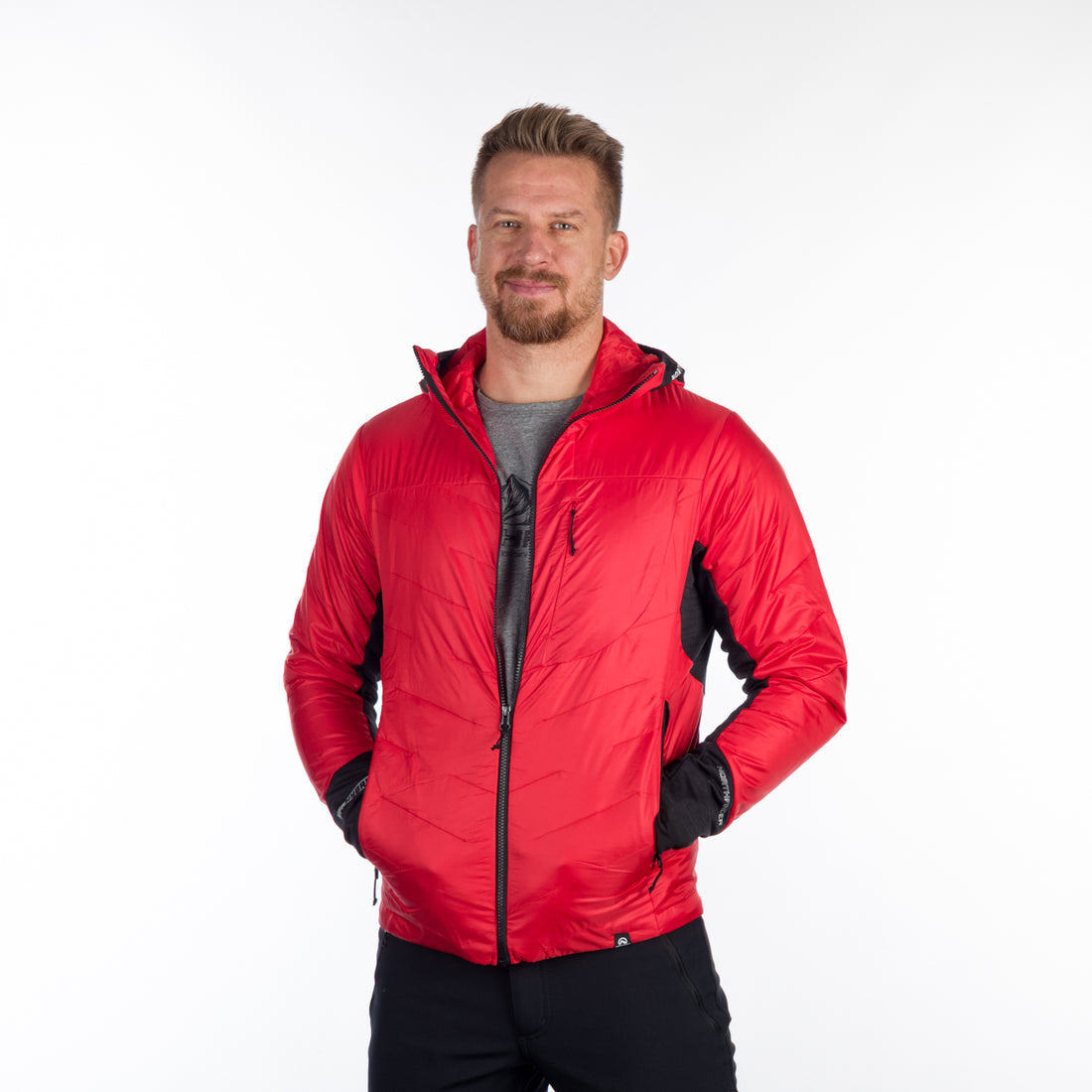 BU-5135OR men's hybrid active trekking jacket with PrimaLoft DON