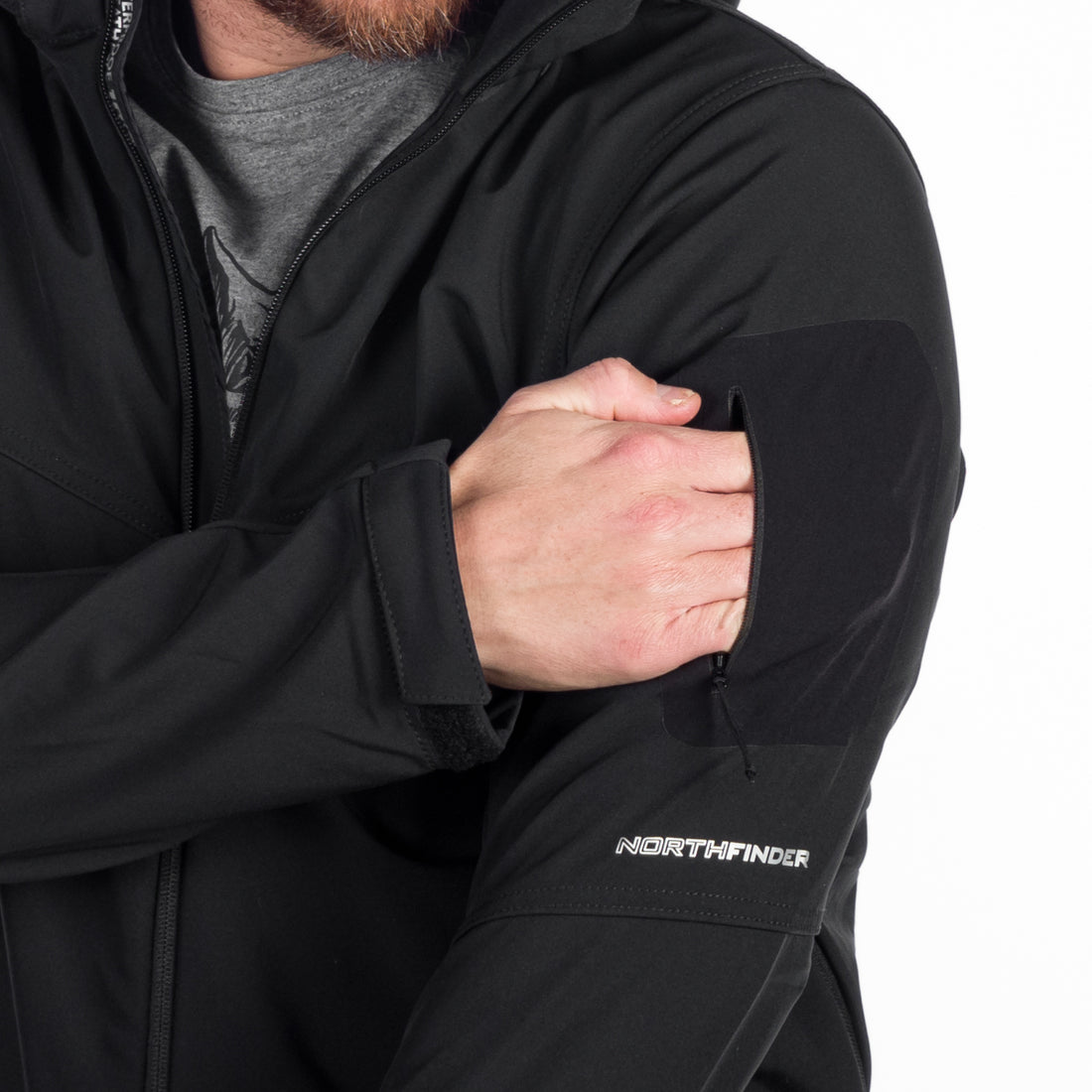 BU-5136OR men's travel softshell hood off jacket 3L TOM