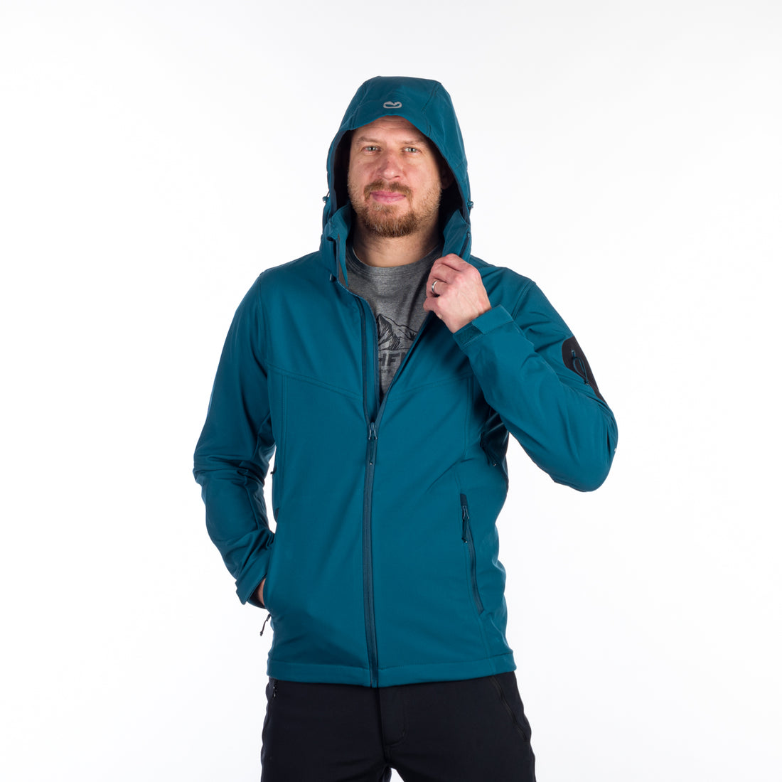 BU-5136OR men's travel softshell hood off jacket 3L TOM