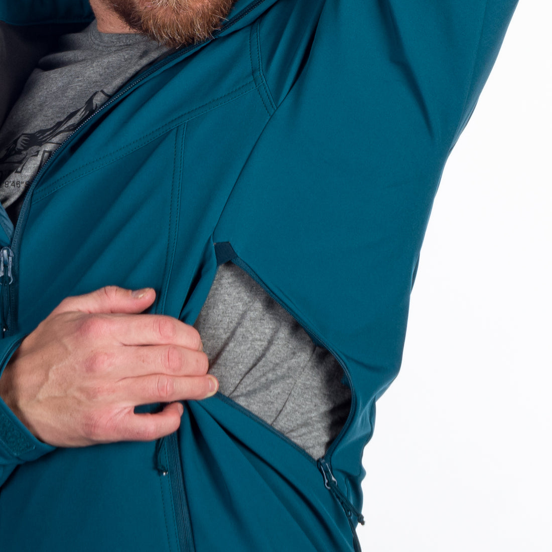 BU-5136OR men's travel softshell hood off jacket 3L TOM