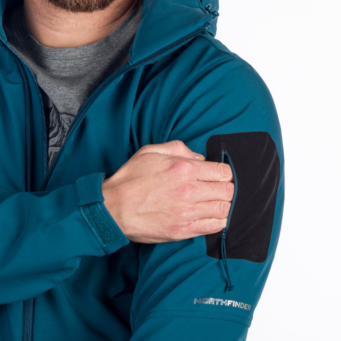 BU-5136OR men's travel softshell hood off jacket 3L TOM