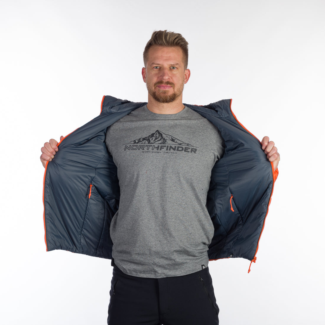 BU-5137OR men's travel insulated reversible jacket WALLACE