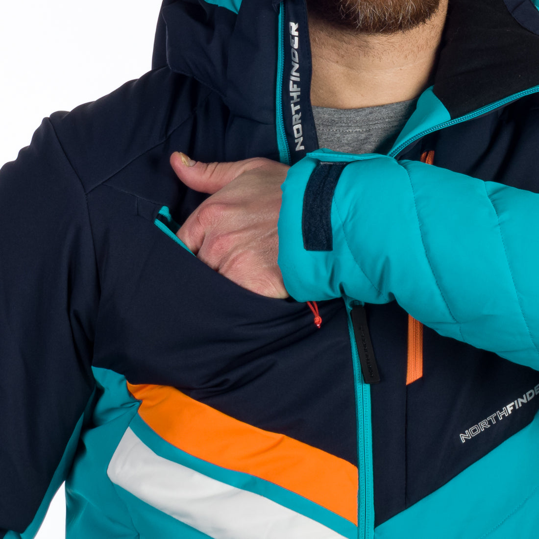 BU-5141SNW men's ski insulated active jacket LAWRENCE