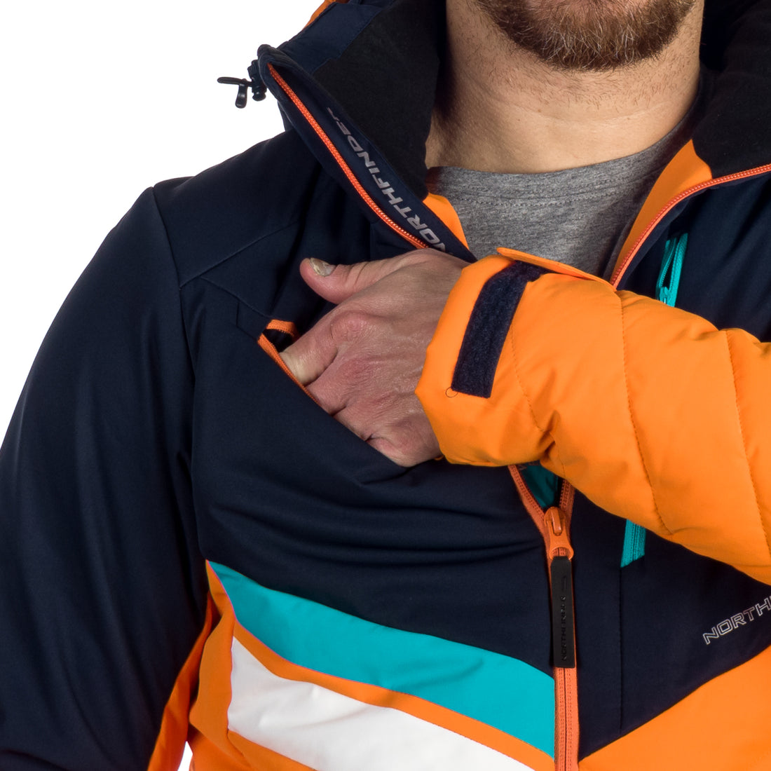 BU-5141SNW men's ski insulated active jacket LAWRENCE