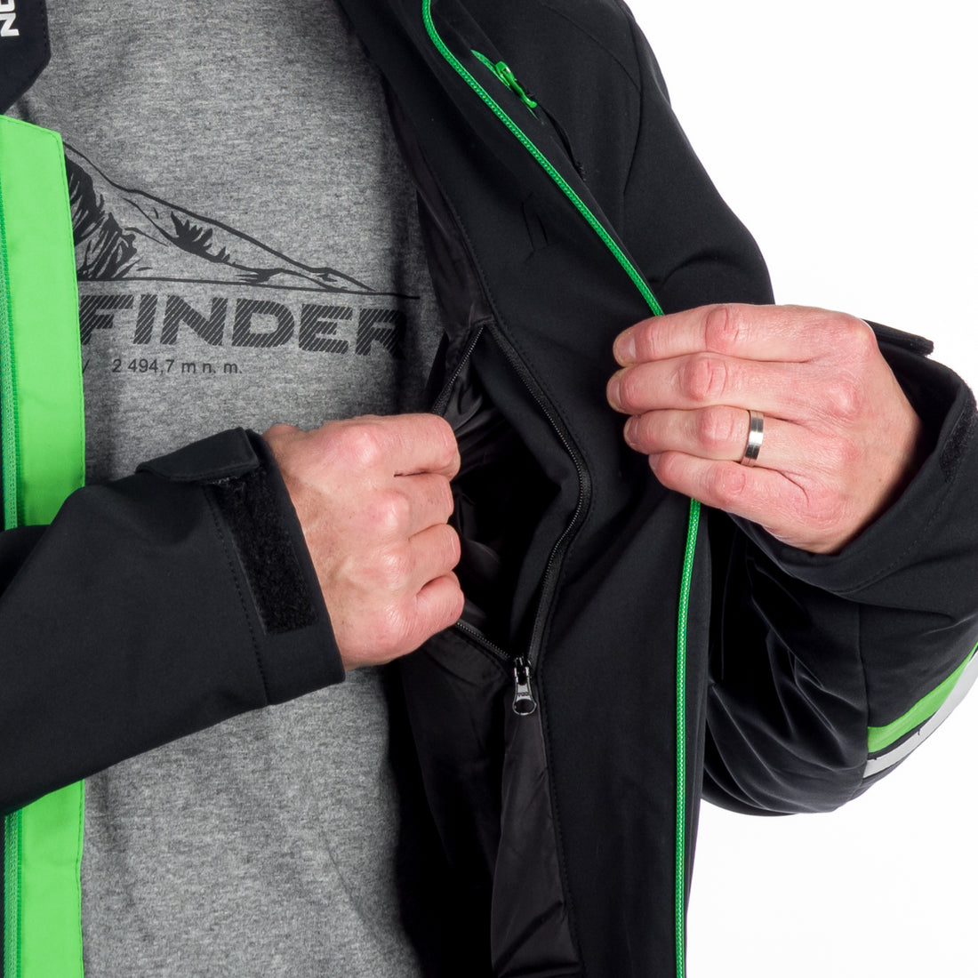 BU-5143SNW men's ski softshell insulated jacket ELMER