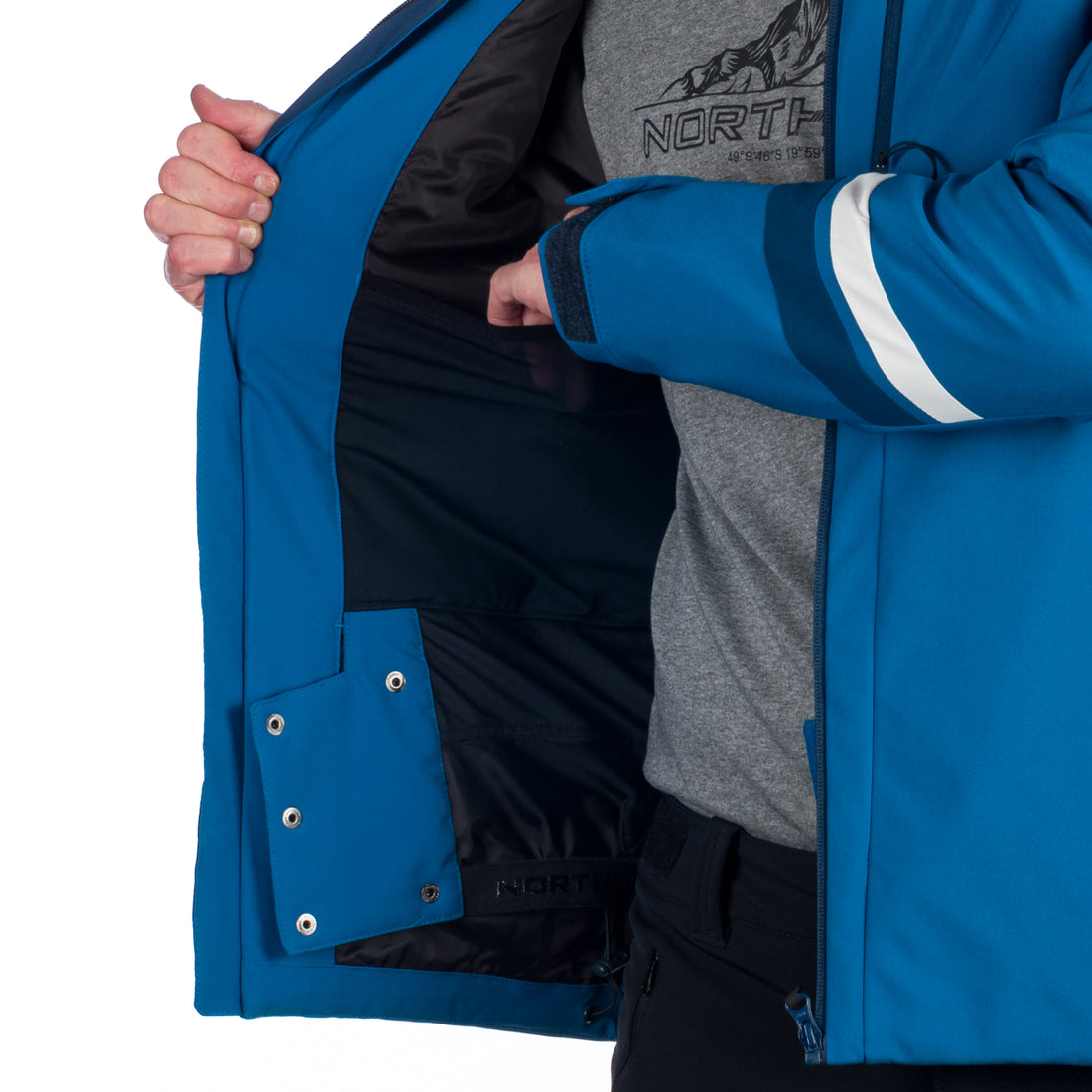 BU-5143SNW men's ski softshell insulated jacket ELMER
