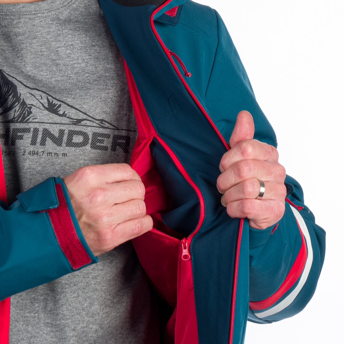 BU-5143SNW men's ski softshell insulated jacket ELMER