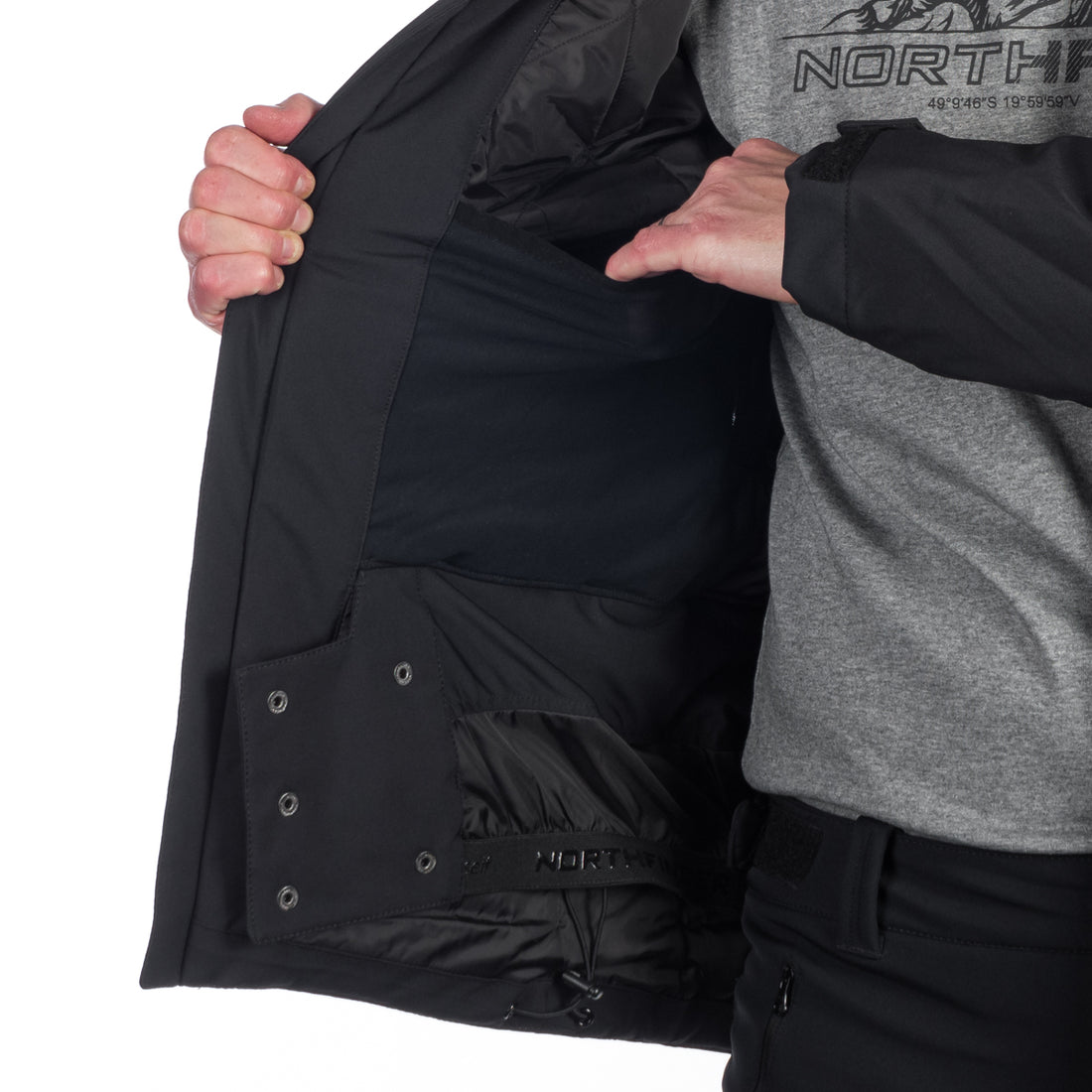 BU-5144SNW men's ski softshell insulated jacket LESTER
