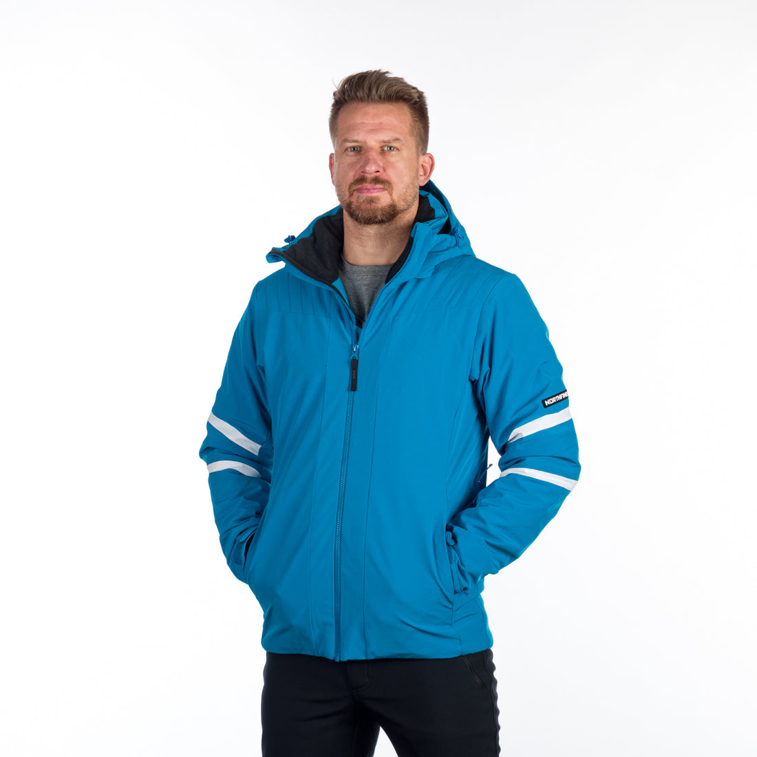 BU-5144SNW men's ski softshell insulated jacket LESTER