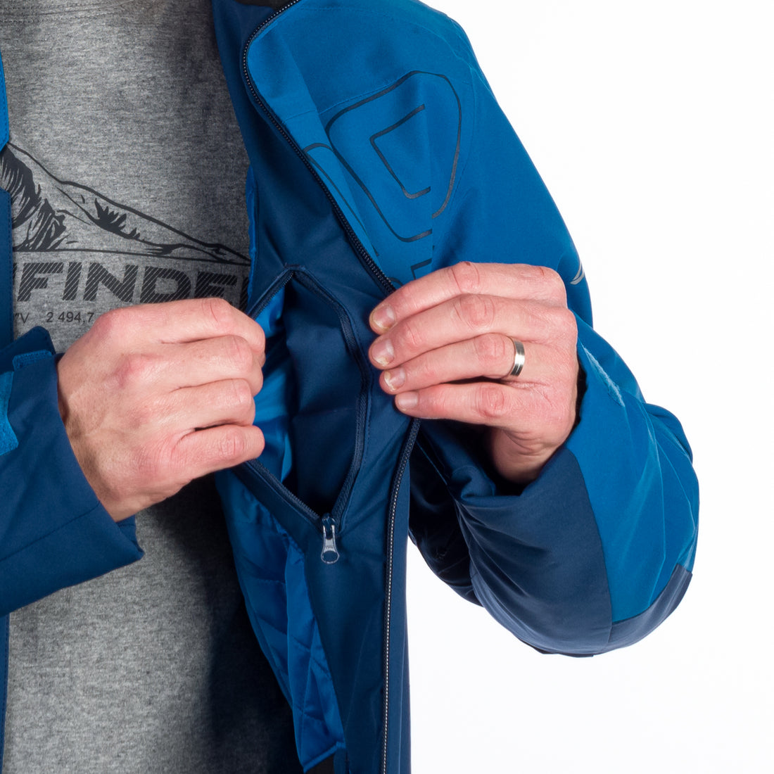 BU-5146SNW men's ski insulated trendy jacket WILBUR