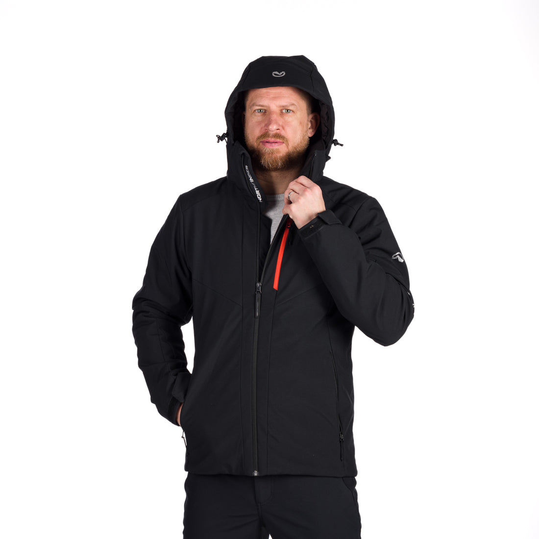 BU-5147SNW men's ski softshell insulated jacket ARNOLD