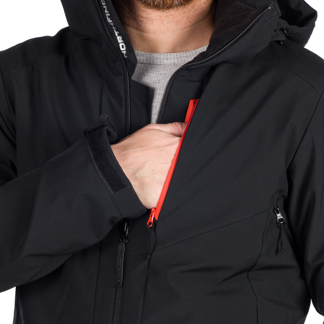 BU-5147SNW men's ski softshell insulated jacket ARNOLD