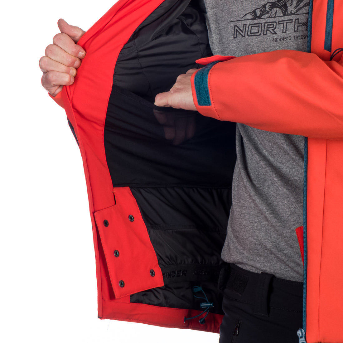 BU-5147SNW men's ski softshell insulated jacket ARNOLD