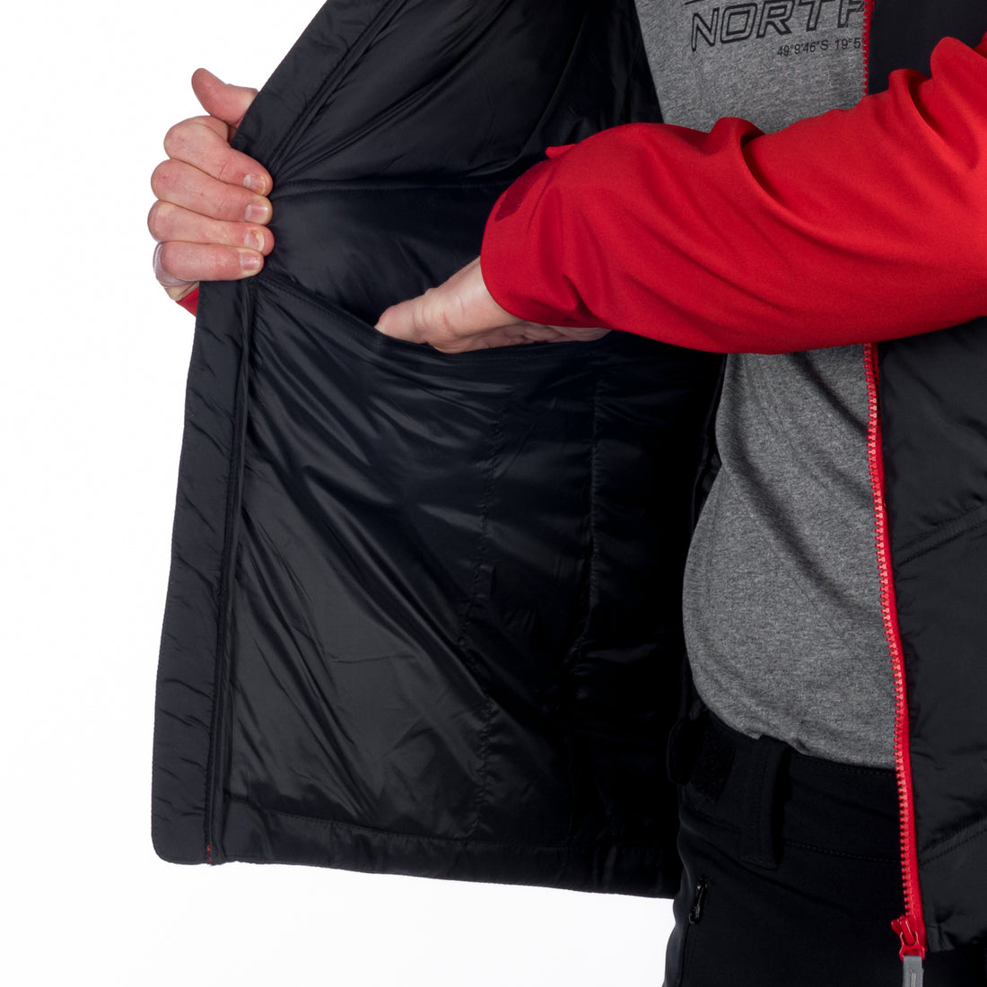 BU-5151SP men's insulated jacket combined with softshell LOREN