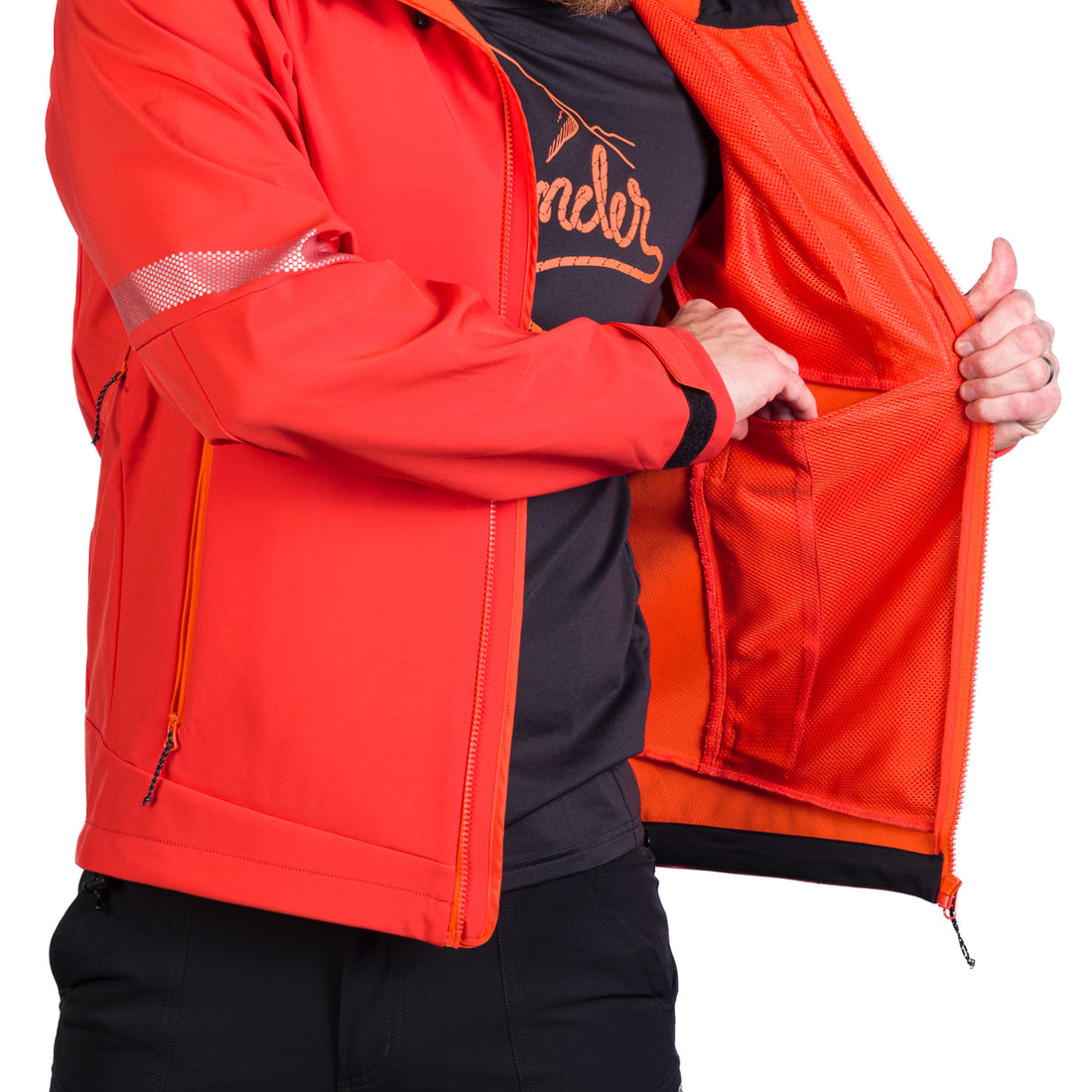 BU-5181OR men's outdoor hoody mountain softshell 3L jacket MONTE