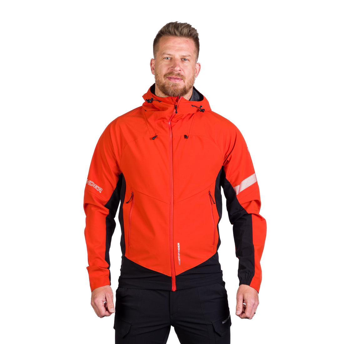 BU-5182OR men's trekking hybrid softshell active jacket RANDAL