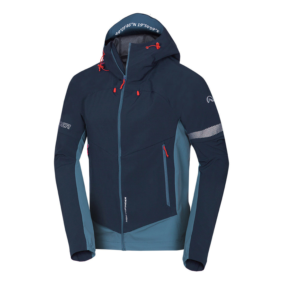 BU-5182OR men's trekking hybrid softshell active jacket RANDAL