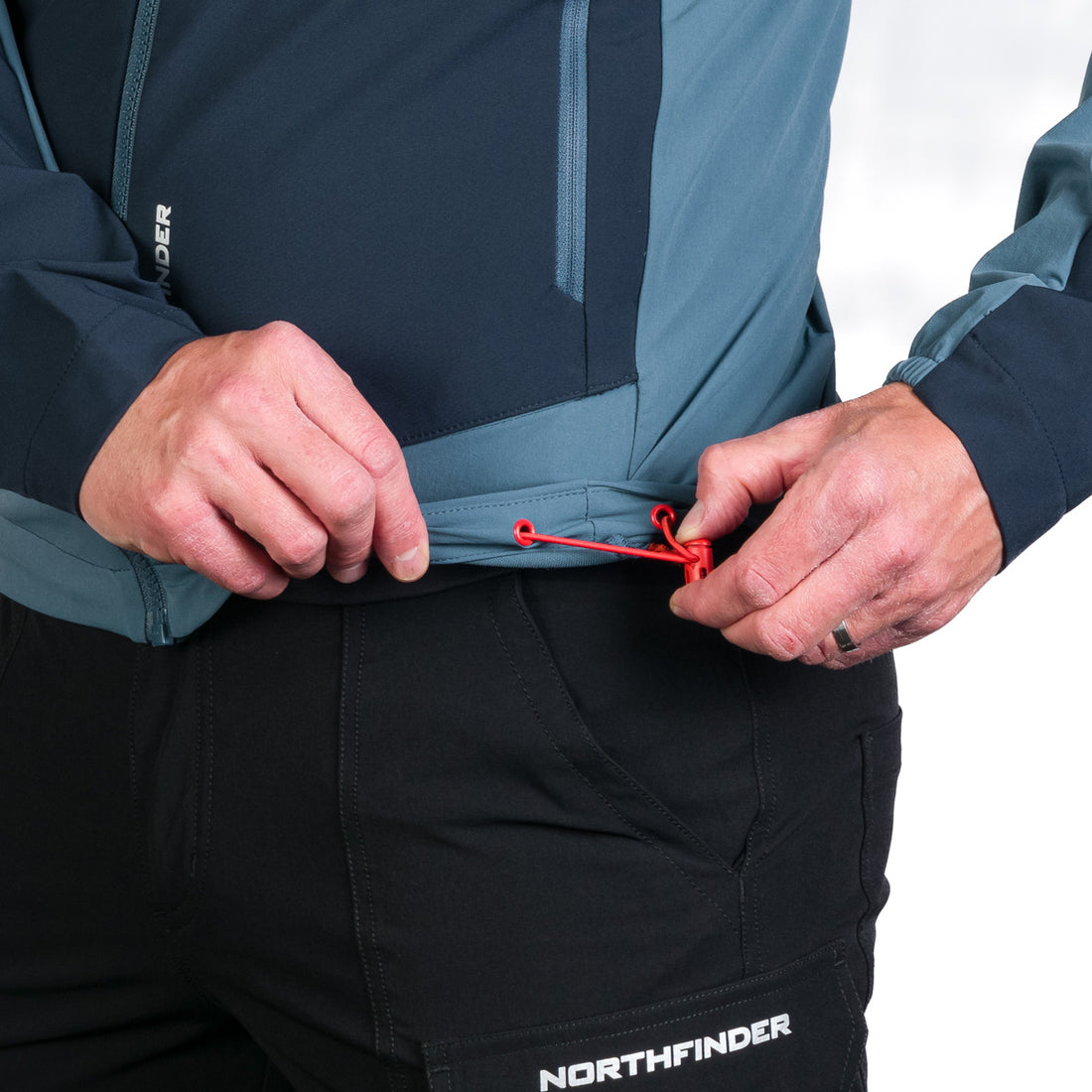 BU-5182OR men's trekking hybrid softshell active jacket RANDAL