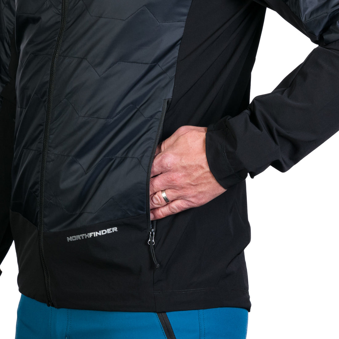 BU-5186OR men's light insulated active hybrid jacket  ROCKY