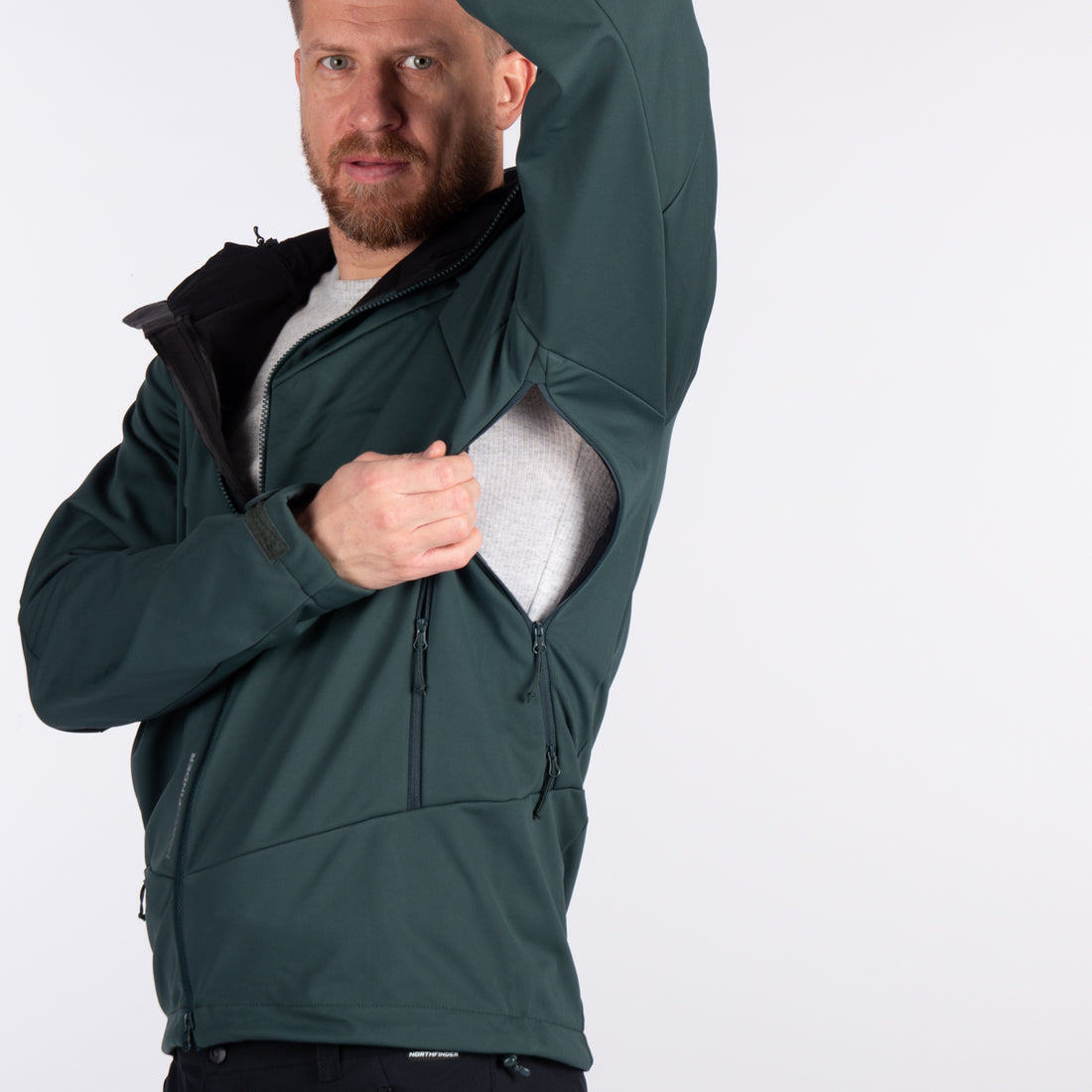 BU-52003OR men's outdoor softshell jacket 3L