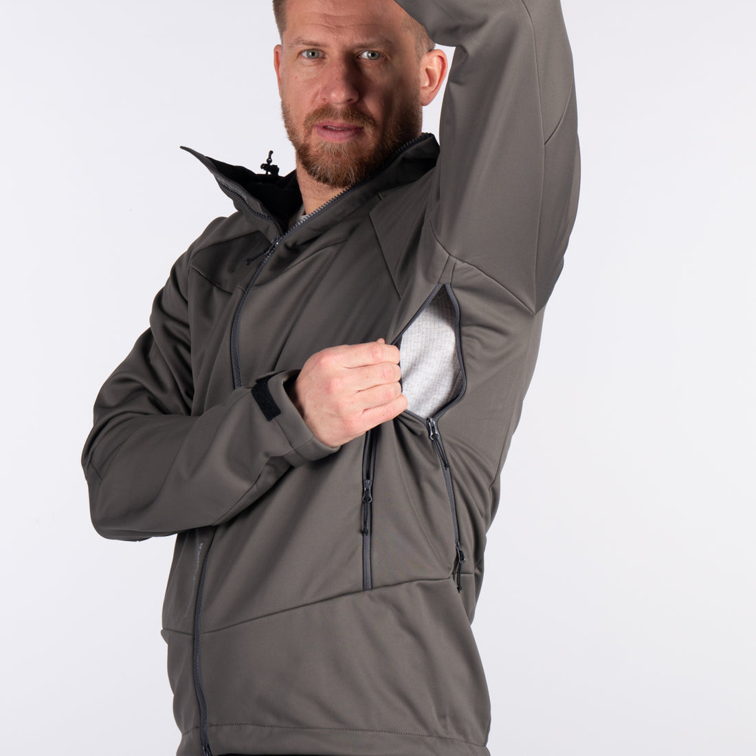 BU-52003OR men's outdoor softshell jacket 3L