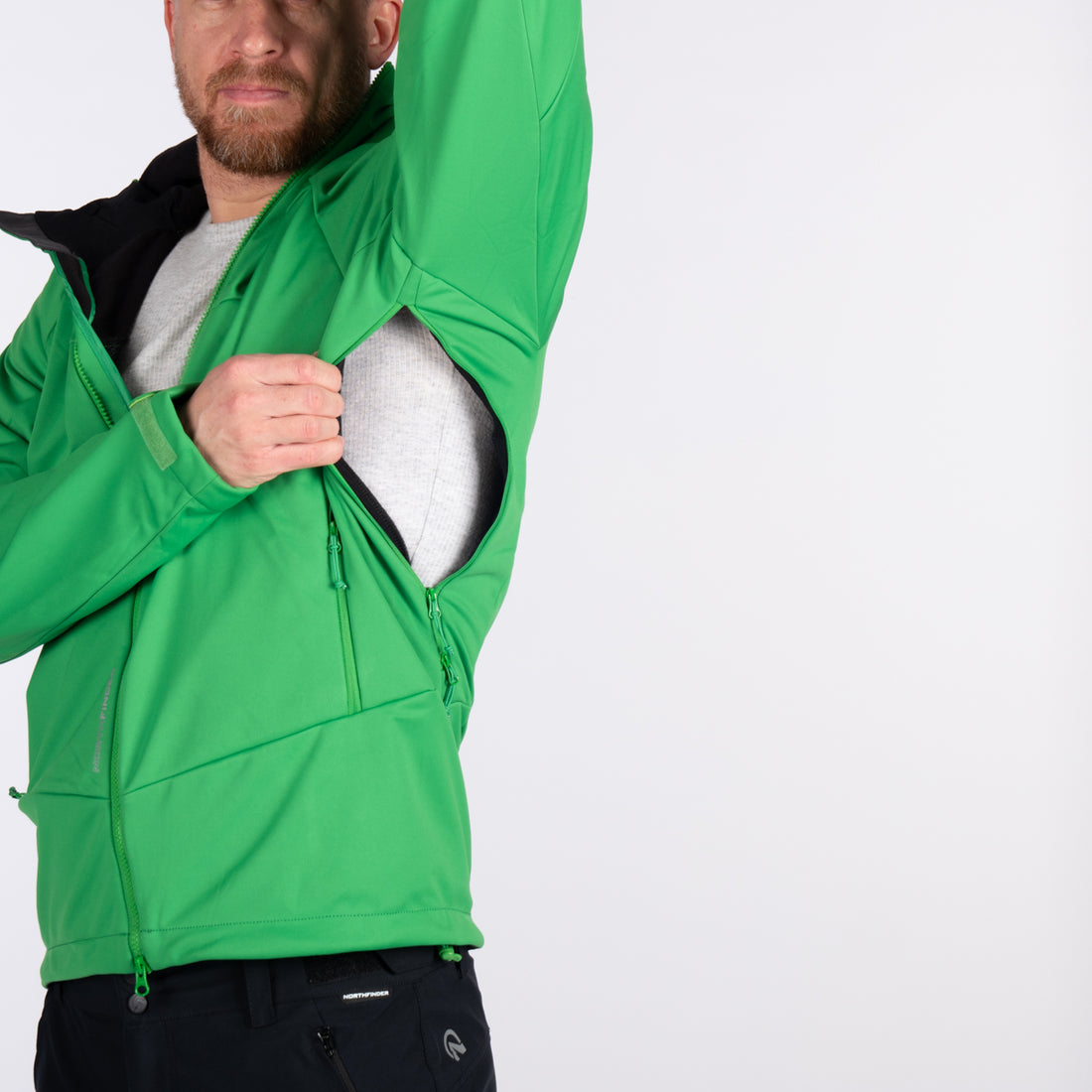 BU-52003OR men's outdoor softshell jacket 3L