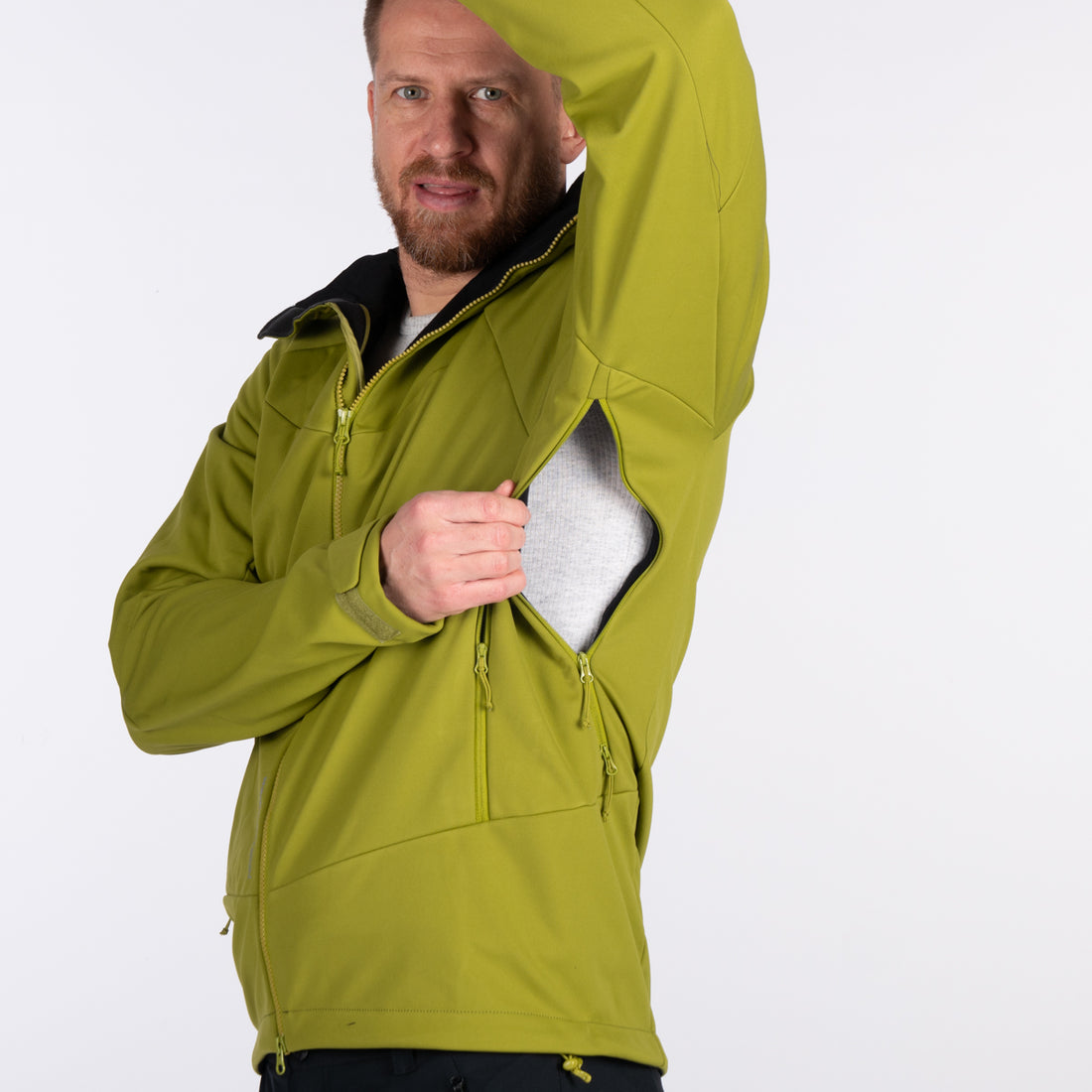 BU-52003OR men's outdoor softshell jacket 3L