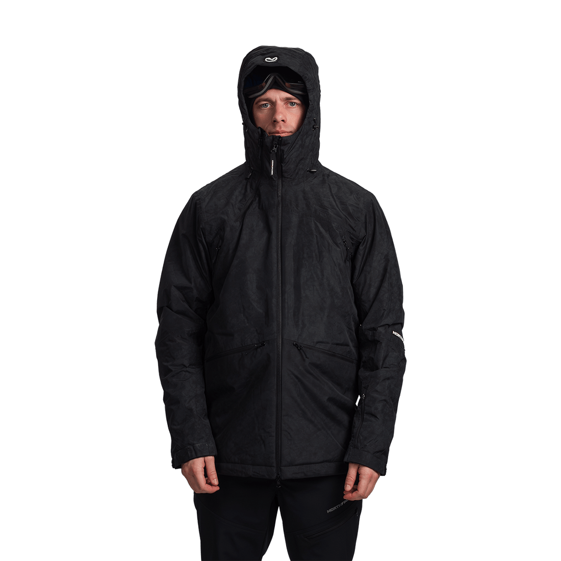BU-52061SNW men's ski freerider jacket allover print PASQUALE