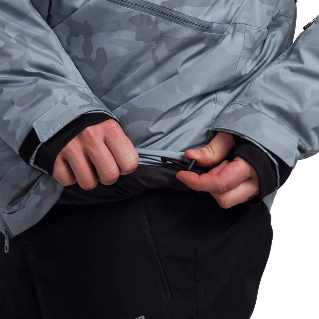 BU-52061SNW men's ski freerider jacket allover print PASQUALE