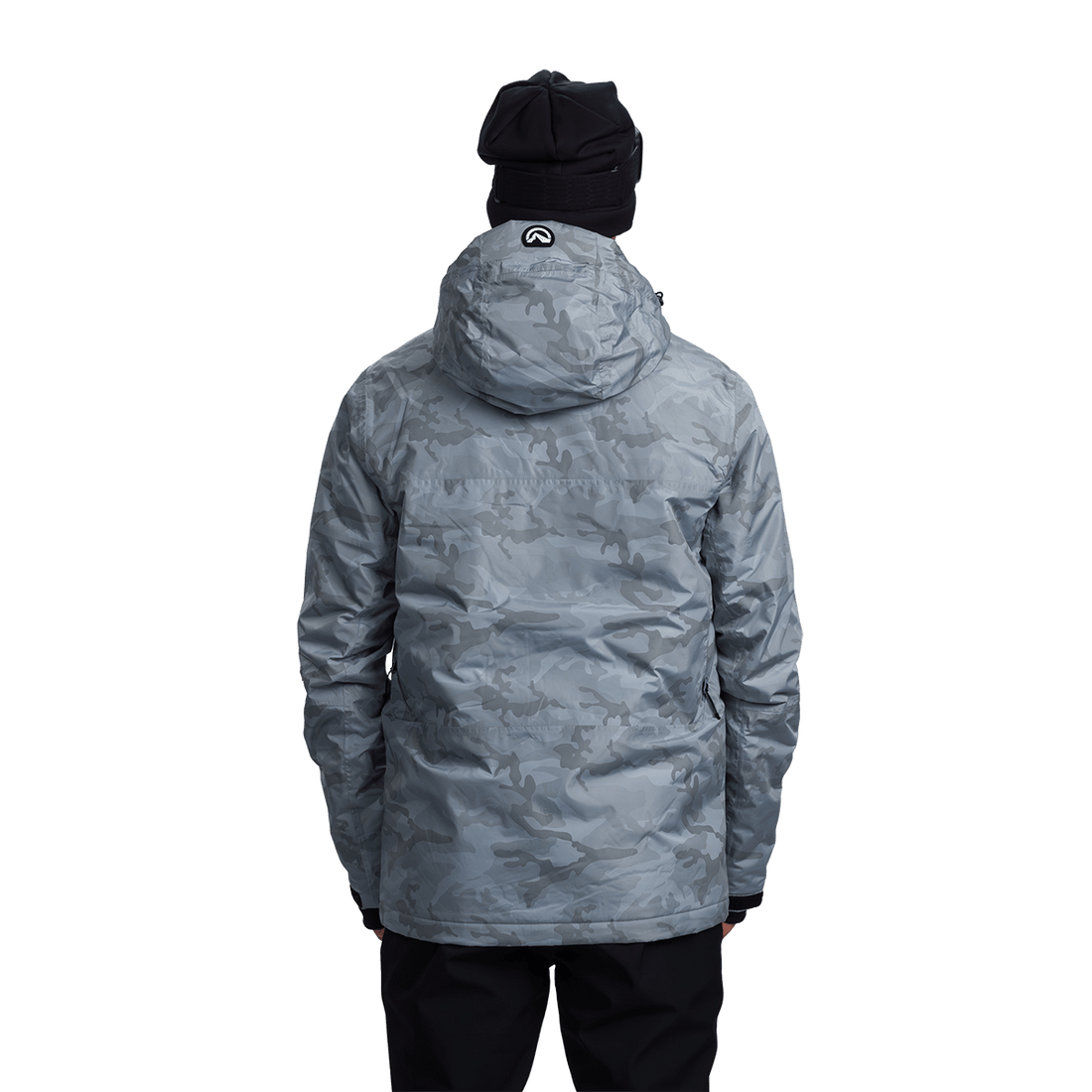 BU-52061SNW men's ski freerider jacket allover print PASQUALE