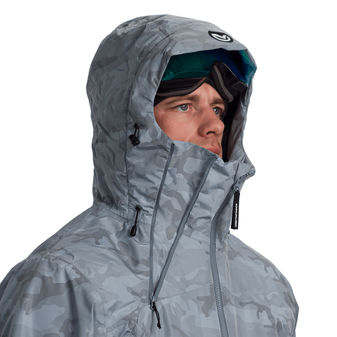 BU-52061SNW men's ski freerider jacket allover print PASQUALE