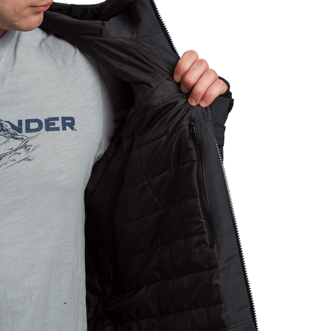 BU-52061SNW men's ski freerider jacket allover print PASQUALE