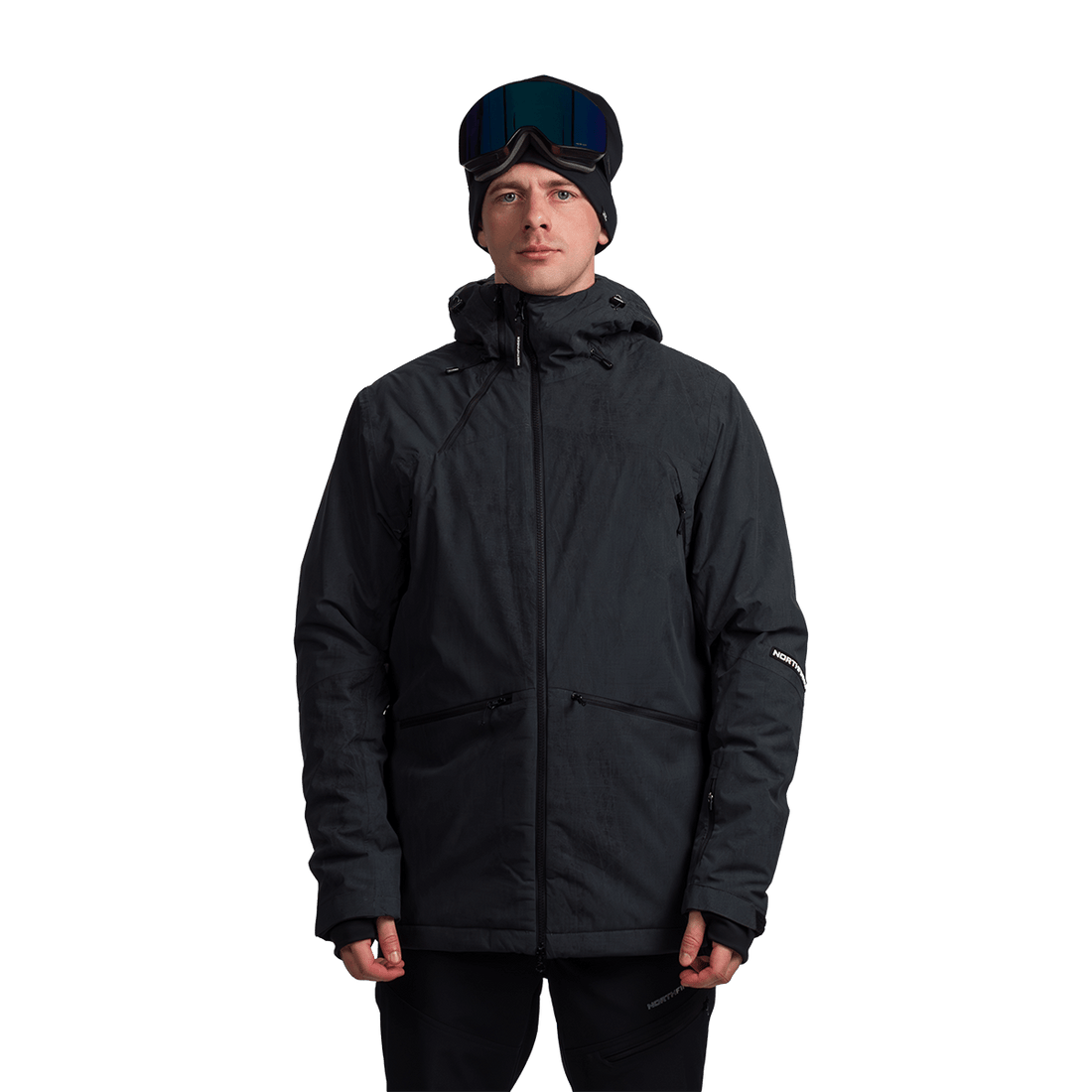 BU-52061SNW men's ski freerider jacket allover print PASQUALE