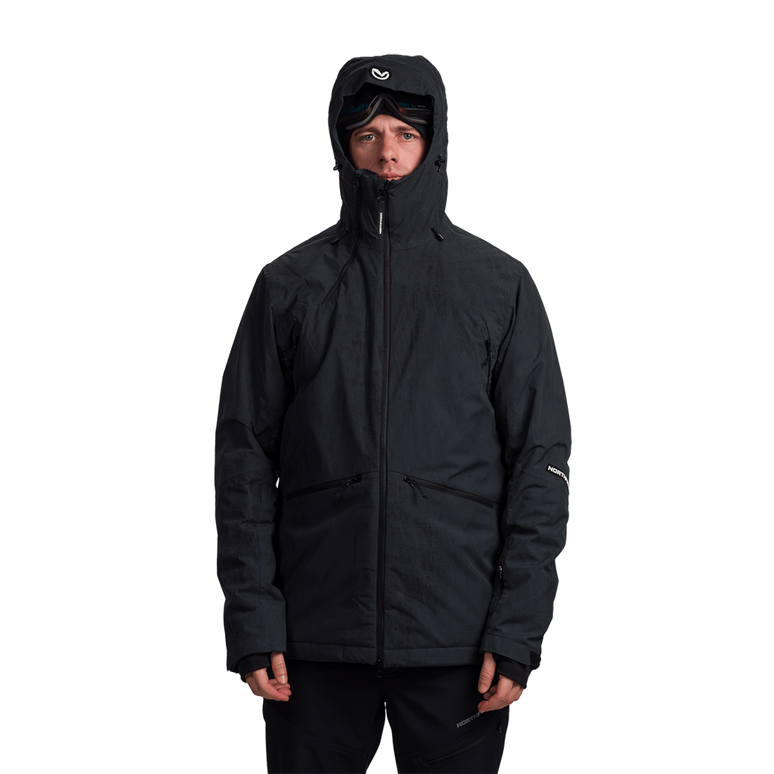 BU-52061SNW men's ski freerider jacket allover print PASQUALE