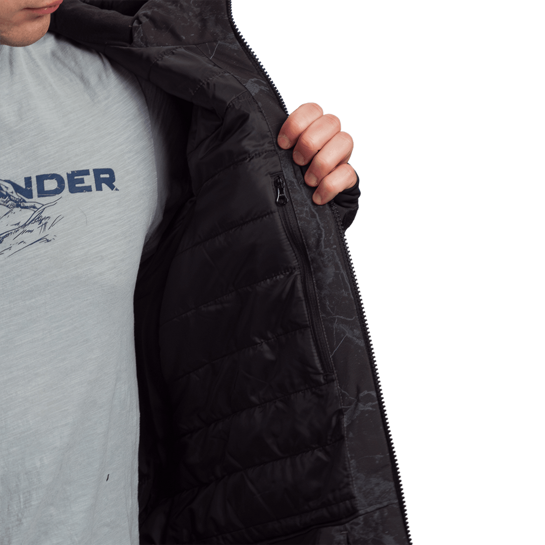 BU-52061SNW men's ski freerider jacket allover print PASQUALE