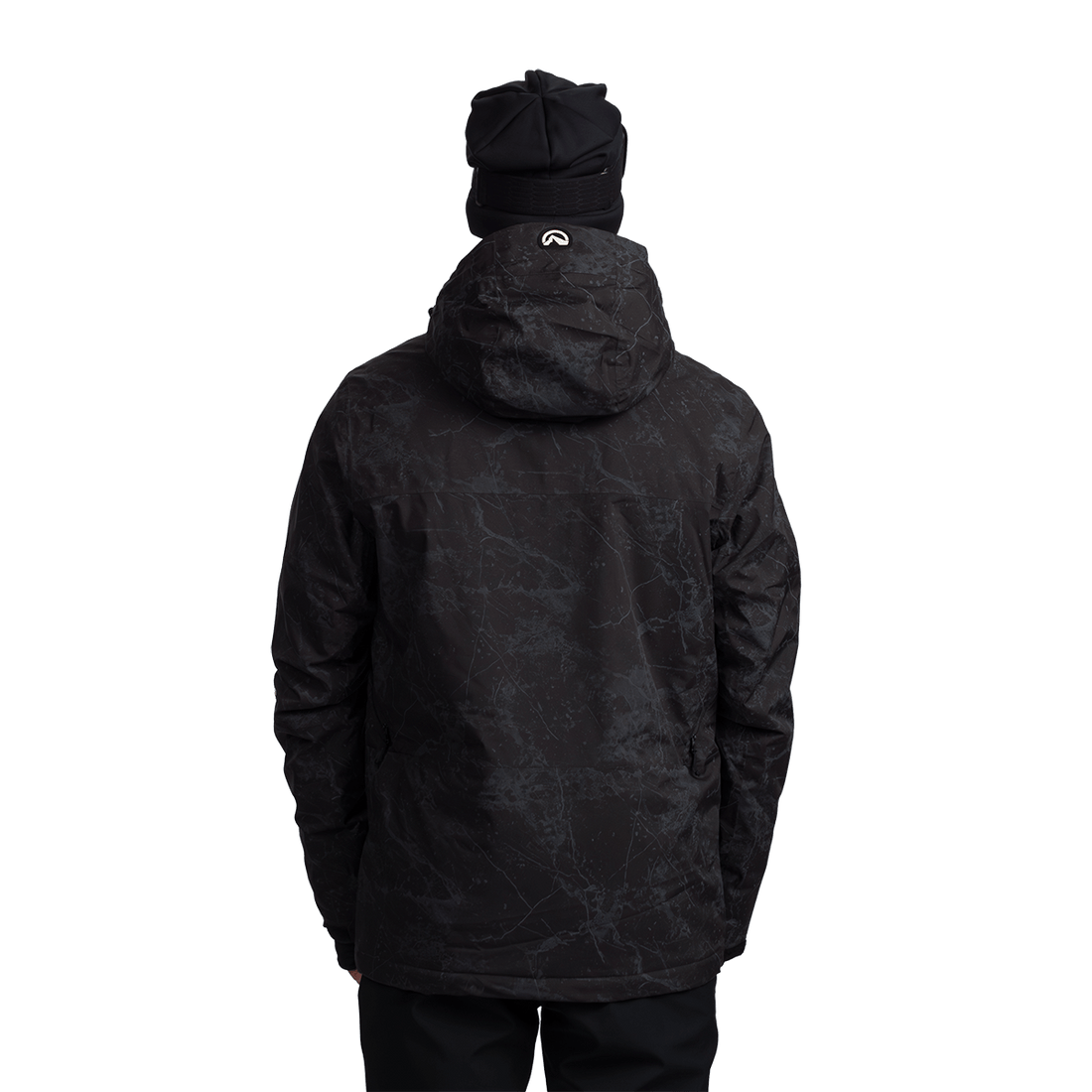 BU-52061SNW men's ski freerider jacket allover print PASQUALE