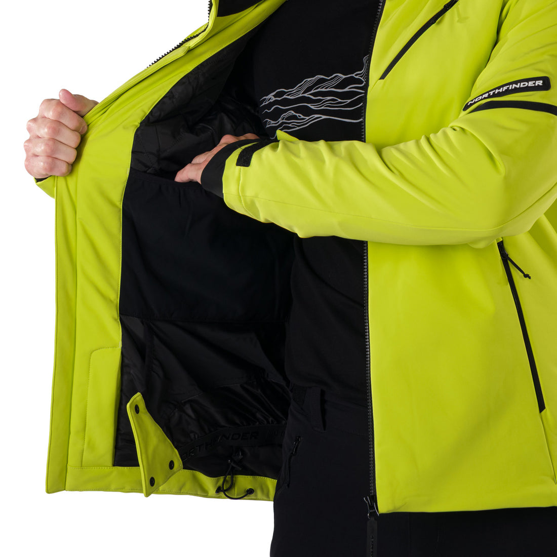 BU-5236SNW men's ski insulated softshell jacket 3L NED